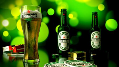 Heiniken Beer & Marlboro Cigarettes in Blender preview image